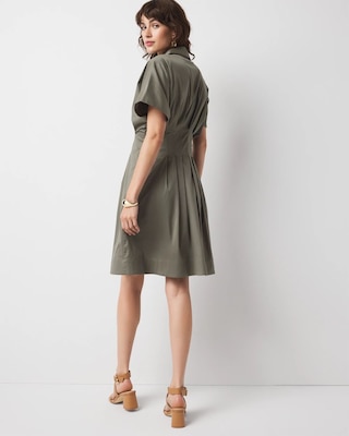 ★KIMHEKIM★Corset Layered Cotton Mini Shirt Dress★大人気★ Corset Layered Cotton Mini Shirt Dress (Black) - KIMHĒKIM